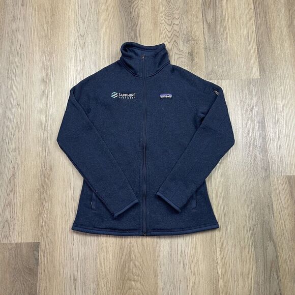 Patagonia Sweater Womens XS Blue Full Zip Better Sweater Fleece Jacket Pocket - Picture 1 of 11